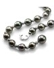 Tahitian Baroque Pearl Lariat Necklace with Diamond and Gold Clasp